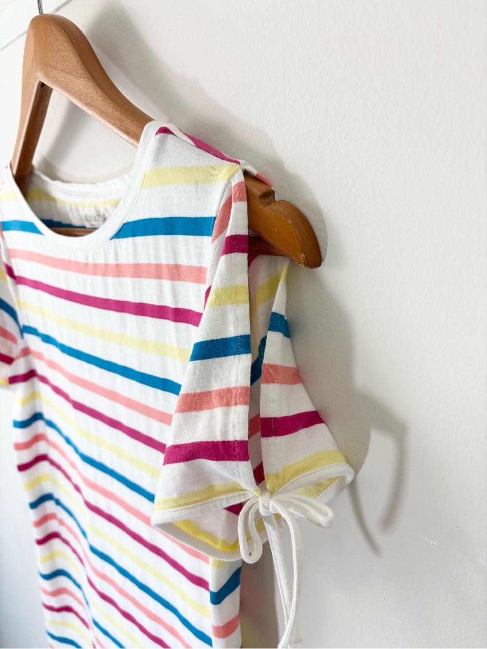 Talbots stripe shirt with open shoulders - Picture 2 of 3